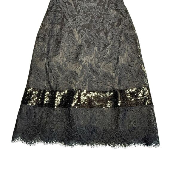 Vintage black sequin lace dress XS - Picture 14 of 16